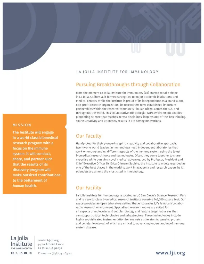 Graphic for Institute facts at a glance. Download the pdf at the bottom of this webpage for a readable version